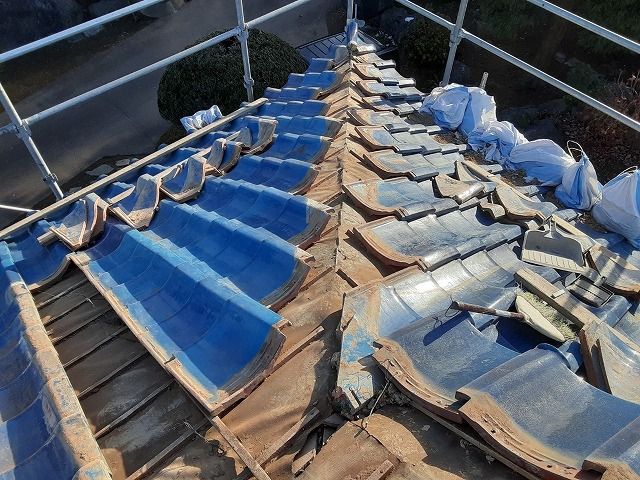 棟の取り直し工事で棟解体